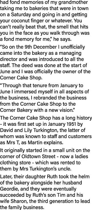 had fond memories of my grandmother taking me to bakeries that were in town on a Saturday and going in and getting yo   