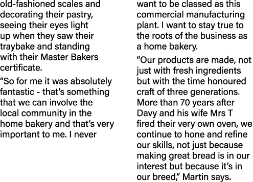 old-fashioned scales and decorating their pastry, seeing their eyes light up when they saw their traybake and standin   