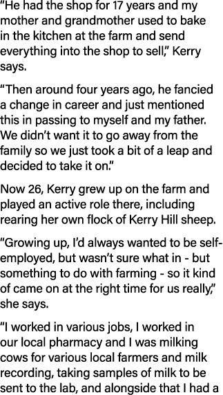  He had the shop for 17 years and my mother and grandmother used to bake in the kitchen at the farm and send everythi   