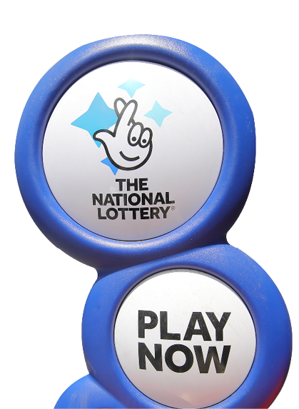 LONDON ENGLAND - JUNE 3, 2019: National lottery sign UK