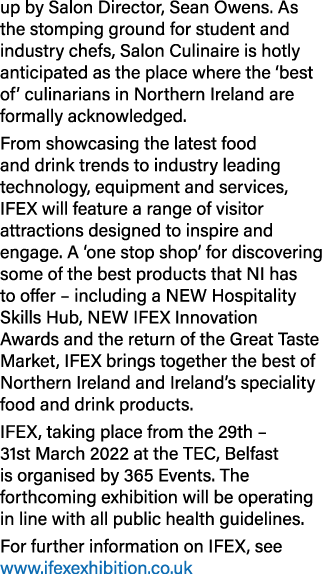 up by Salon Director, Sean Owens  As the stomping ground for student and industry chefs, Salon Culinaire is hotly ant   