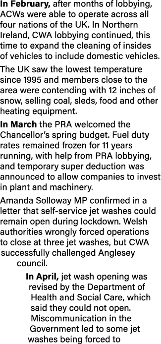 In February, after months of lobbying, ACWs were able to operate across all four nations of the UK  In Northern Irela   