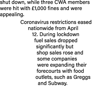 shut down, while three CWA members were hit with  1,000 fines and were appealing  Coronavirus restrictions eased nati   