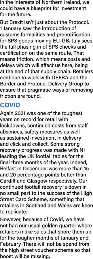 in the interests of Northern Ireland, we could have a blueprint for investment for the future  But Brexit isn t just    