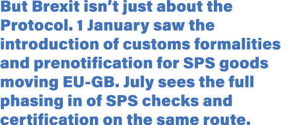 But Brexit isn t just about the Protocol  1 January saw the introduction of customs formalities and prenotification f   