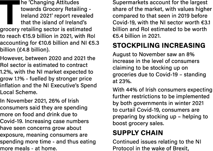 The  Changing Attitudes towards Grocery Retailing - Ireland 2021  report revealed that the island of Ireland s grocer   