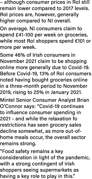   although consumer prices in RoI still remain lower compared to 2017 levels  RoI prices are, however, generally high   