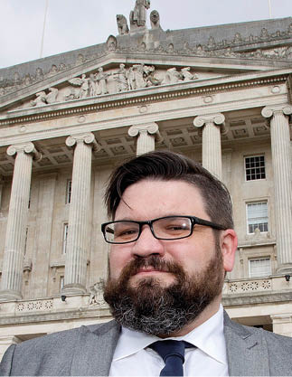 Copyright Kevin Cooper Photoline: Aodhán Connolly, Director of the Northern Ireland Retail Consortium (NIRC), has launched its Policy Agenda for the forthcoming Assembly elections and beyond at Parliament Buildings, Stormont on Friday, 2 October 2015  The 8-page document highlights the contribution that retail makes to Northern Ireland communities, the supply chain and the economy  It also sets out the changes that are needed to ensure the growth and continued success of the industry which is the region s largest private sector employer 