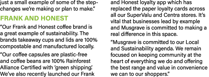 just a small example of some of the step-changes we re making or plan to make   Frank and Honest  Our Frank and Hones   