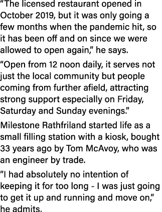  The licensed restaurant opened in October 2019, but it was only going a few months when the pandemic hit, so it has    