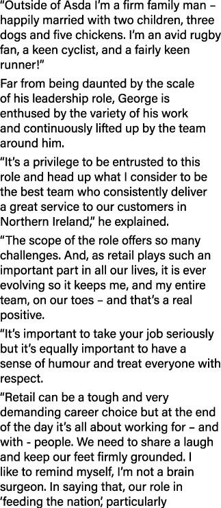  Outside of Asda I m a firm family man   happily married with two children, three dogs and five chickens  I m an avid   