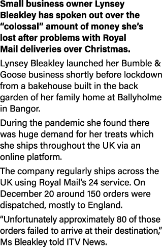 Small business owner Lynsey Bleakley has spoken out over the  colossal  amount of money she s lost after problems wit   