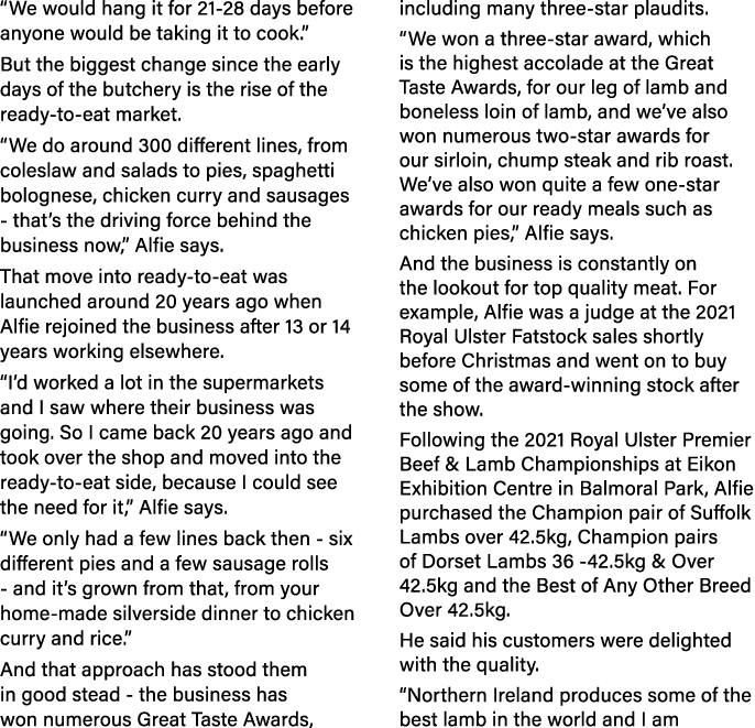  We would hang it for 21-28 days before anyone would be taking it to cook   But the biggest change since the early da   