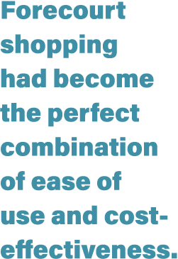 Forecourt shopping had become the perfect combination of ease of use and cost-effectiveness 