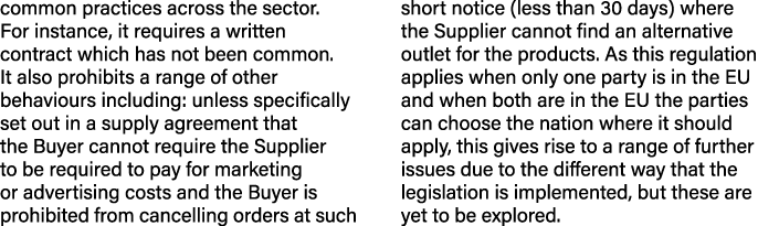 common practices across the sector  For instance, it requires a written contract which has not been common  It also p   