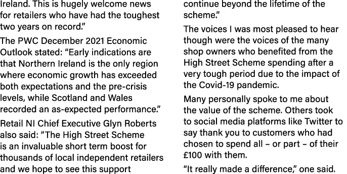 Ireland  This is hugely welcome news for retailers who have had the toughest two years on record   The PWC December 2   