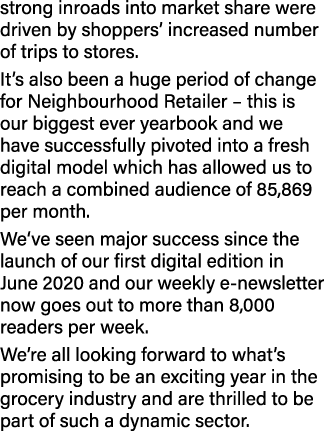 strong inroads into market share were driven by shoppers  increased number of trips to stores  It s also been a huge    