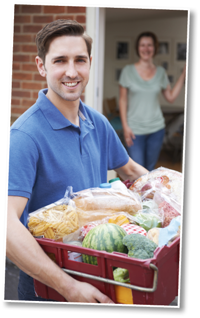Driver Delivering Online Grocery Order