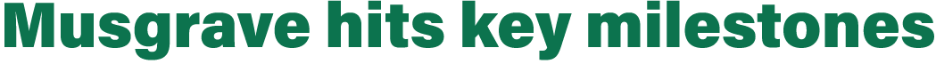 Musgrave hits key milestones