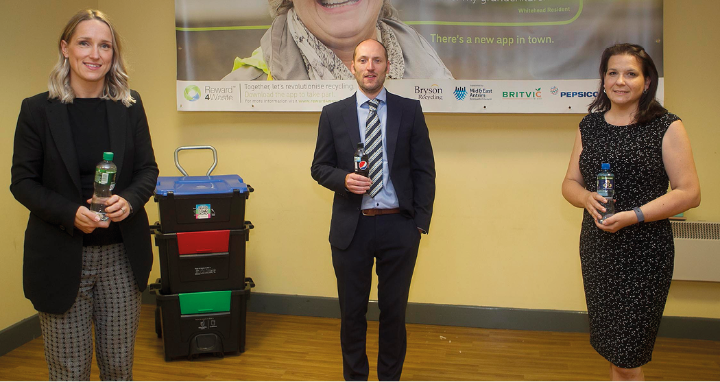 Sarah Collins, Peter Doherty and Sian Young from Britvic