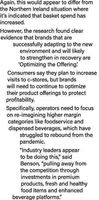 Again, this would appear to differ from the Northern Ireland situation where it s indicated that basket spend has inc   