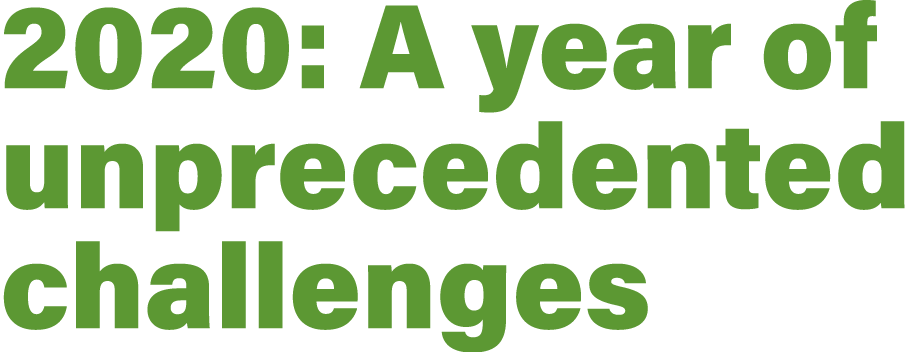2020: A year of unprecedented challenges 