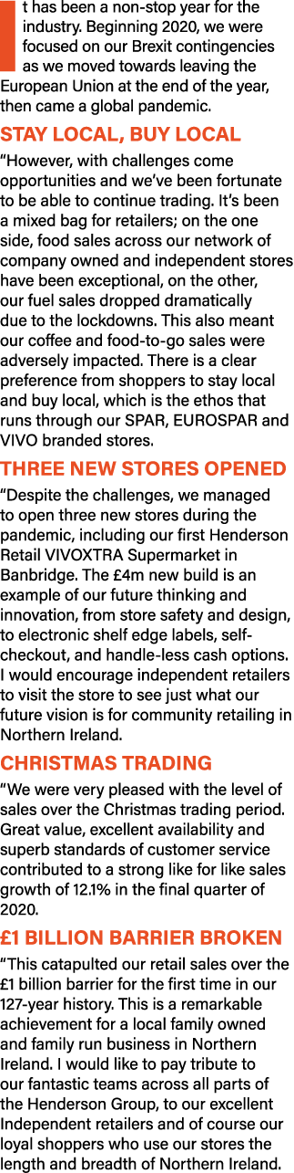 It has been a non-stop year for the industry  Beginning 2020, we were focused on our Brexit contingencies as we moved   