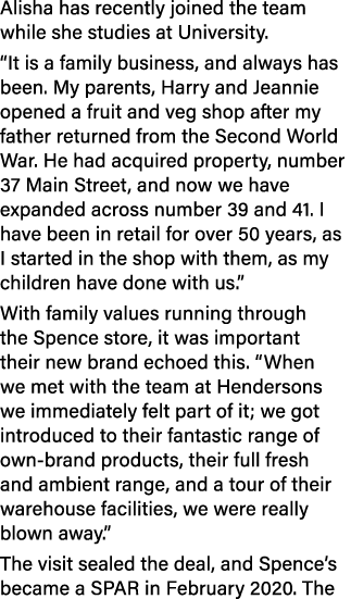 Alisha has recently joined the team while she studies at University   It is a family business, and always has been  M   