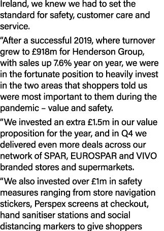 Ireland, we knew we had to set the standard for safety, customer care and service   After a successful 2019, where tu   