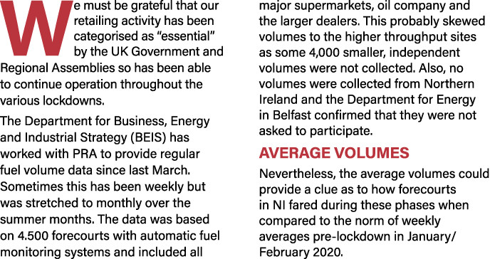 We must be grateful that our retailing activity has been categorised as  essential  by the UK Government and Regional   