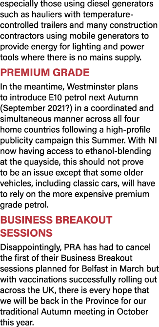 especially those using diesel generators such as hauliers with temperature-controlled trailers and many construction    
