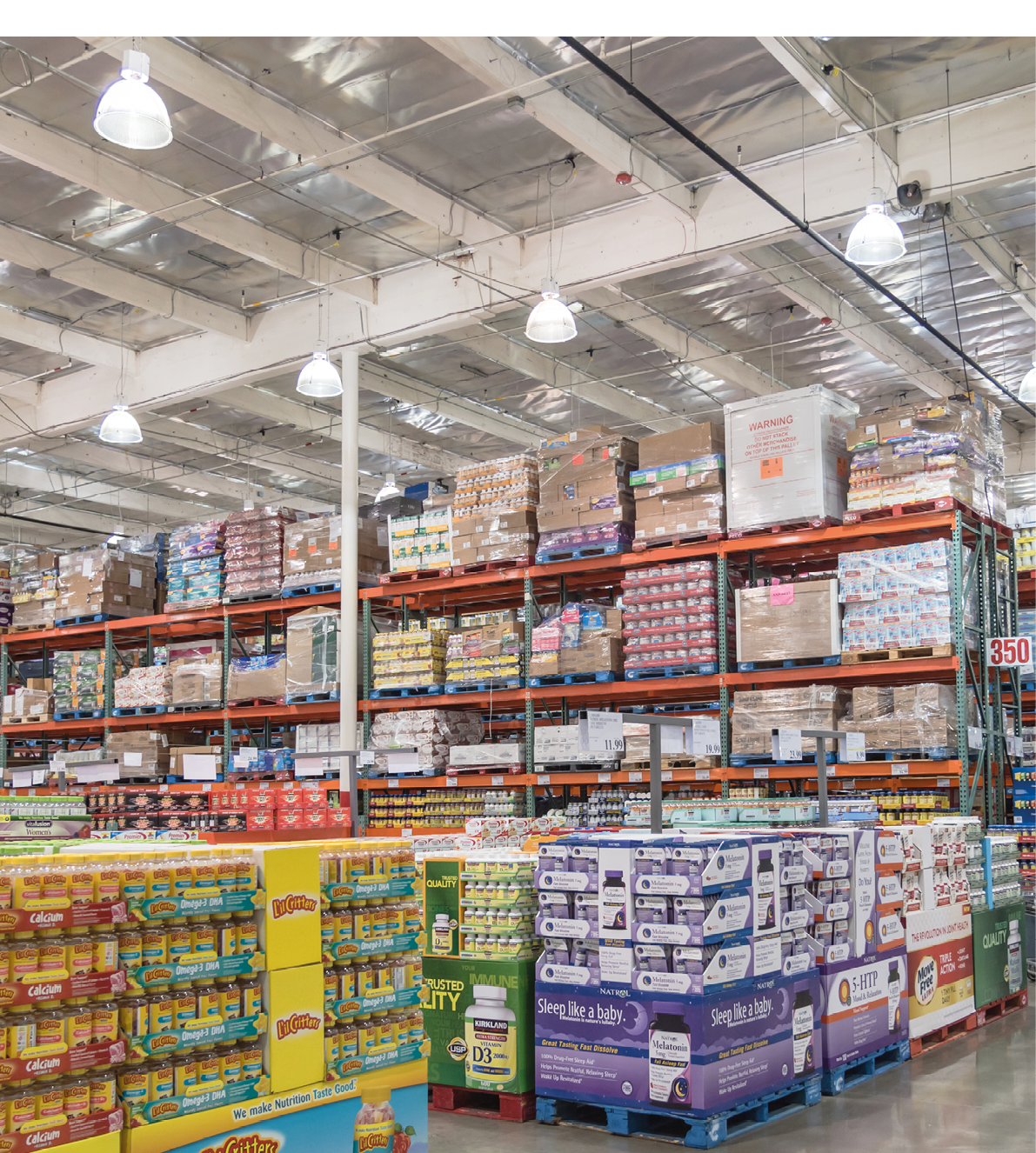 SEATTLE, WA, US-JUL 28, 2015:Customer shopping for supplements and multivitamin at Costco Wholesale big-boxes store  The largest membership-only warehouse club in USA with total of 705 warehouses
