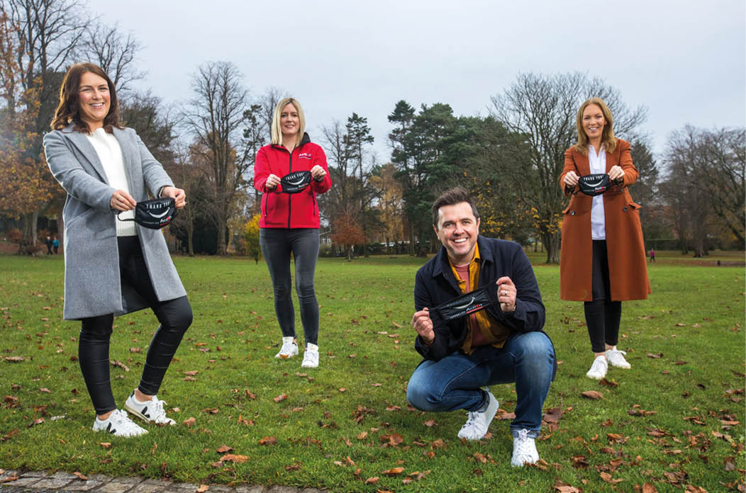 SuperValu ambassadors Kerry and Tara of Sisters & Sons and Centra Ambassador Pete Snodden pictured with Lucy McCusker of Action Cancer  In what was an exceptionally challenging year, SuperValu and Centra retailers across Northern Ireland raised a monumental  130K for long-standing charity partner, Action Cancer  Due to the ongoing COVID-19 pandemic, the brands challenged themselves to reassess their initial fundraising plans which support the life-saving services offered by Action Cancer across Northern Ireland  Five key initiatives were developed including, the sale of limited-edition Action Cancer face masks which to date has raised almost  25,000 and are still available in stores priced at  4 