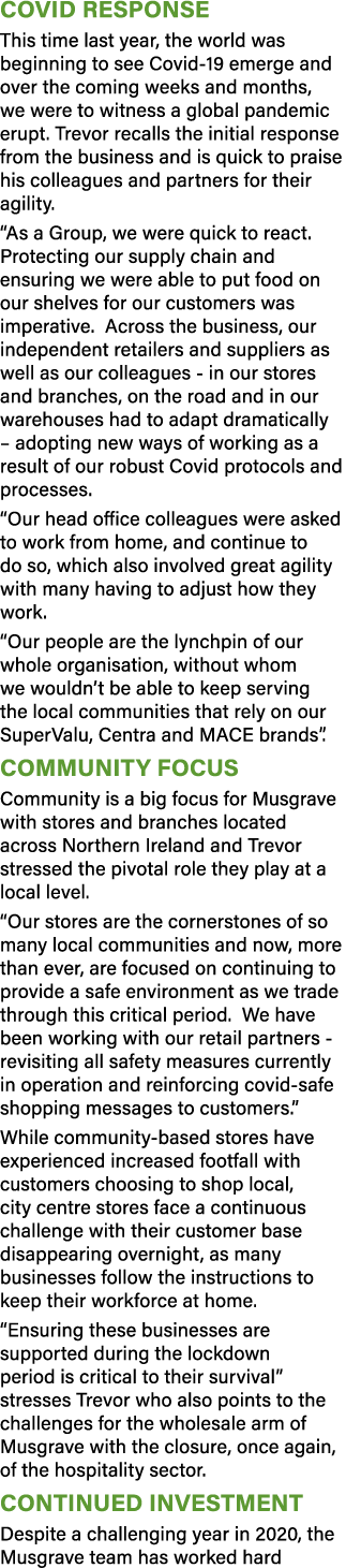 COVID Response This time last year, the world was beginning to see Covid-19 emerge and over the coming weeks and mont   