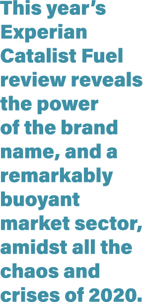 This year s Experian Catalist Fuel review reveals the power of the brand name, and a remarkably buoyant market sector   
