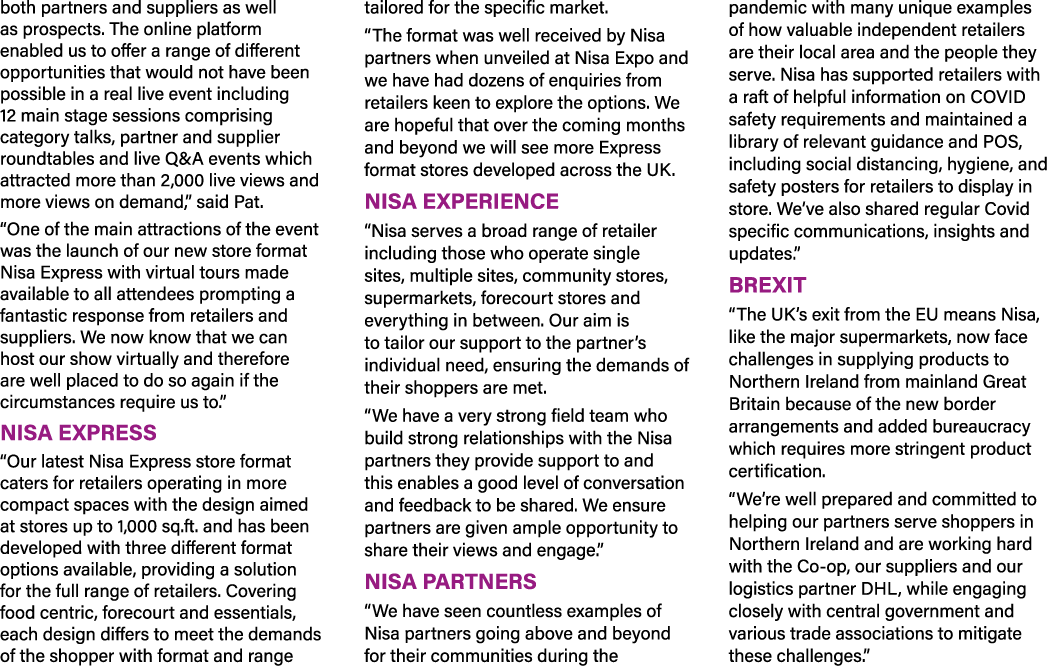 both partners and suppliers as well as prospects  The online platform enabled us to offer a range of different opport   