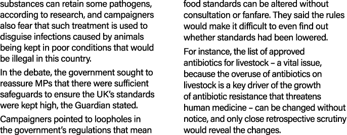 substances can retain some pathogens, according to research, and campaigners also fear that such treatment is used to   