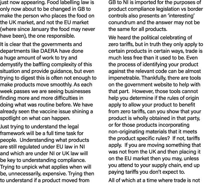 just now appearing  Food labelling law is only now about to be changed in GB to make the person who places the food o   