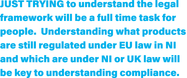 Just trying to understand the legal framework will be a full time task for people  Understanding what products are st   