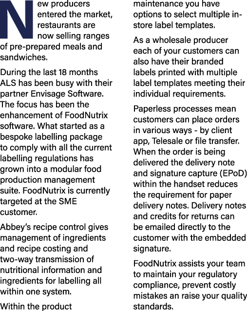 New producers entered the market, restaurants are now selling ranges of pre-prepared meals and sandwiches  During the   