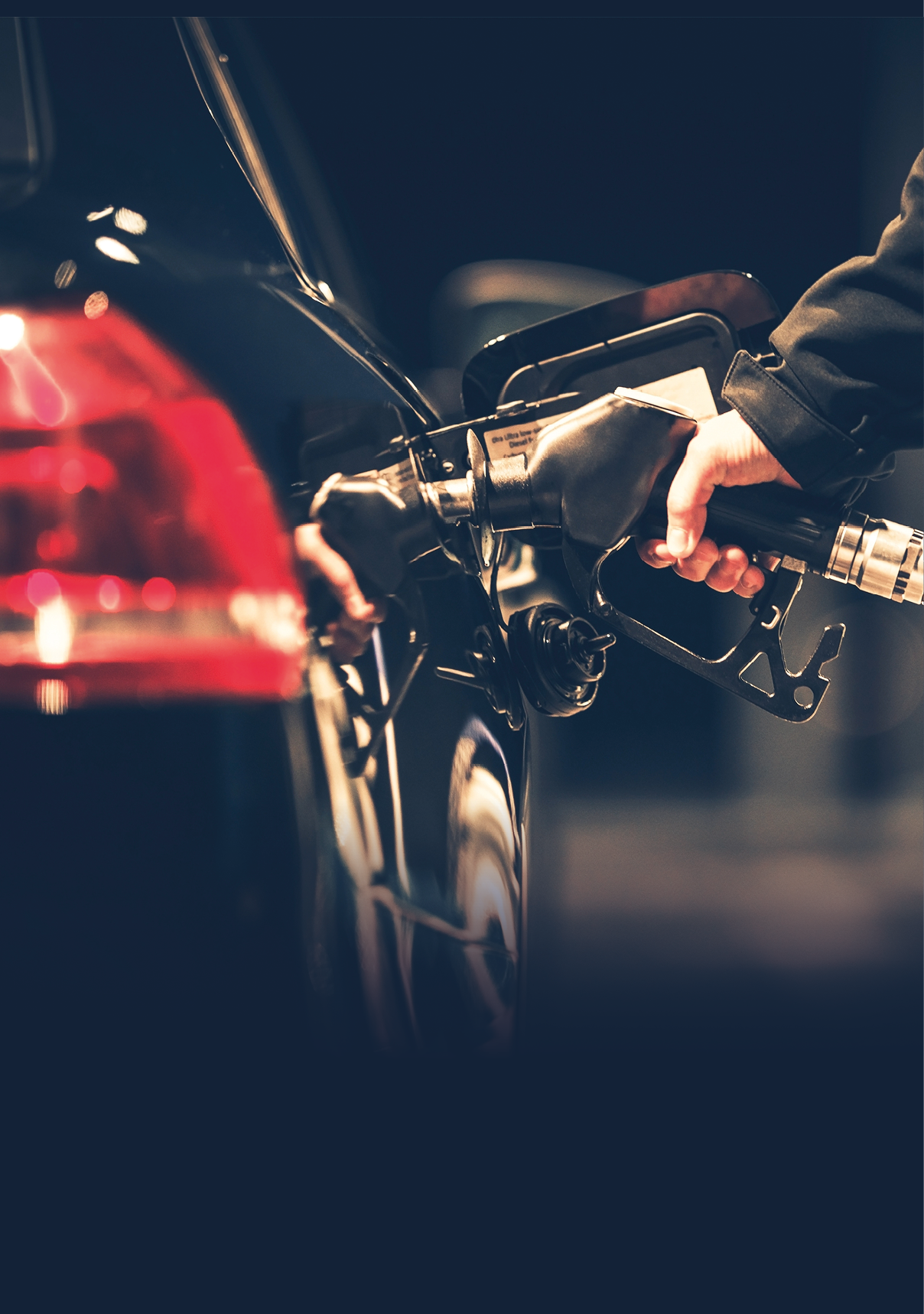 Car Refueling at the Gas Station  Gas Pump Nozzle 