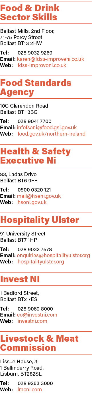 Food & Drink Sector Skills Belfast Mills, 2nd Floor, 71-75 Percy Street Belfast BT13 2HW Tel: 028 9032 9269 Email: ka   