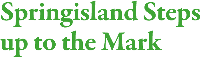 Springisland Steps up to the Mark