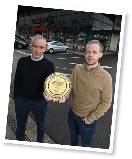 Tuesday 22nd November 2022 Jonathan and Terry McCullagh at McCullagh’s Classic store feature for NI Retailer of the Year at the Northern Ireland’s Neighbourhood Retailer at Omagh, Co. Tyrone. Pictures Oliver McVeigh