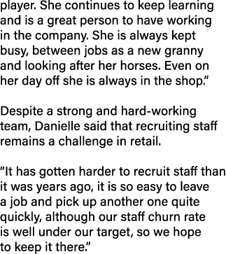 player. She continues to keep learning and is a great person to have working in the company. She is always kept busy,...