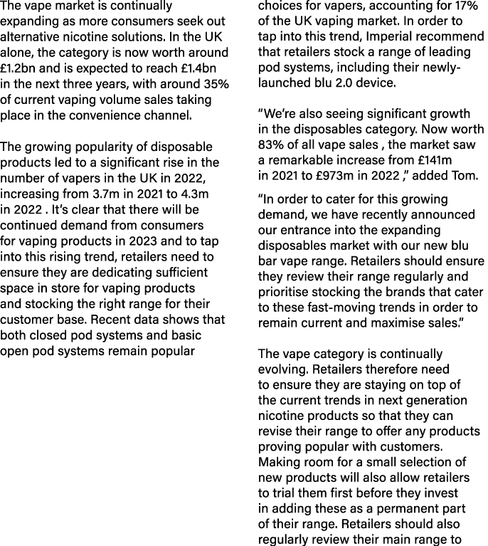The vape market is continually expanding as more consumers seek out alternative nicotine solutions. In the UK alone, ...
