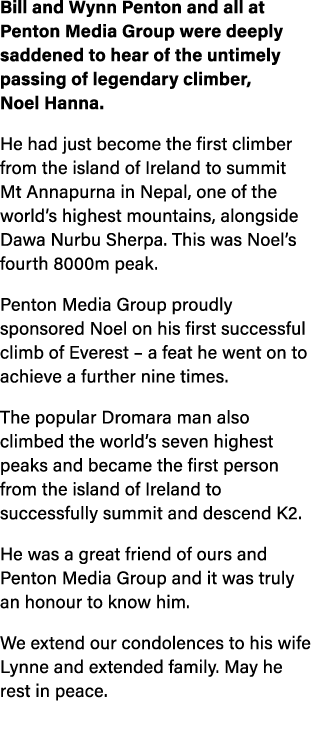 Bill and Wynn Penton and all at Penton Media Group were deeply saddened to hear of the untimely passing of legendary ...