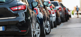 Street parking on the hill in old city