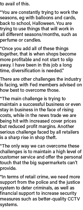 to avail of this. “You are constantly trying to work the seasons, eg with balloons and cards, back to school, Hallowe...