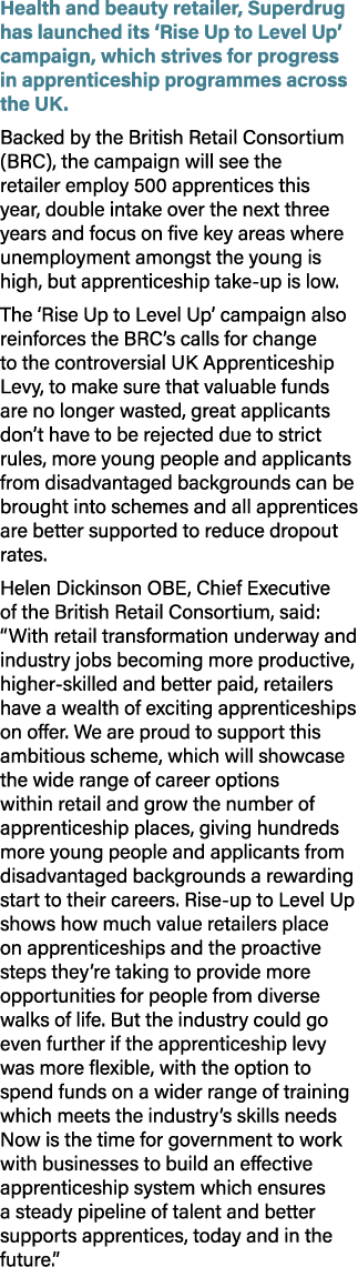 Health and beauty retailer, Superdrug has launched its ‘Rise Up to Level Up’ campaign, which strives for progress in ...